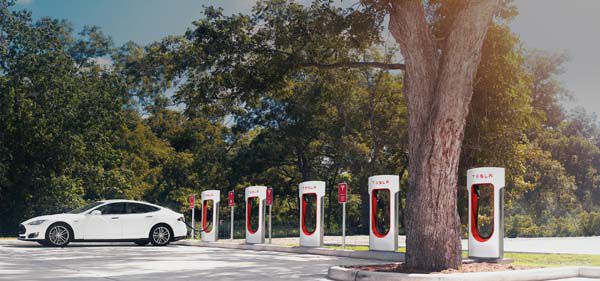 Tesla superchargers